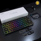 Dierya DK61 Pro 60% Mechanical Gaming Keyboard — Wired/Wireless/Bluetooth Keyboard, 61 Keys RGB Backlit Mini Keyboard, PBT Keycap Mini Keyboard With Full Keys Programmable, Gateron Optical Brown Switch