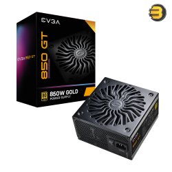 EVGA SuperNOVA 850 GT 80+ Gold 850W — Fully Modular, Auto Eco Mode with FDB Fan, 7 Year Warranty, Includes Power ON Self Tester, Compact 150mm Size - Power Supply