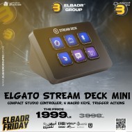 Elgato Stream Deck Mini — Compact Studio Controller, 6 macro keys, trigger actions in apps and software like OBS, Twitch, YouTube and more, works with Mac and PC Black 10GAI9901