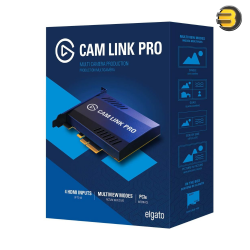 Elgato Cam Link Pro — PCIe camera capture card, 4 HDMI inputs, 1080p60 Full HD, 4K30, Multiview, streaming, video conferencing, OBS, Zoom