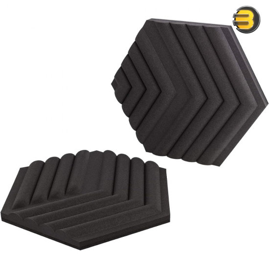 Elgato Wave Panels Starter Set (Black) — 6 acoustic treatment panels, dual density foam, proprietary EasyClick frames, modular design, easy setup and removal