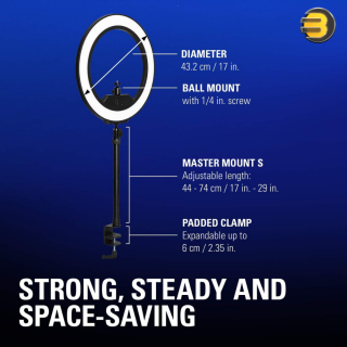 Elgato Ring Light — Premium 2500 lumens Light with desk clamp and ball mount for Streaming, TikTok, Instagram, Home Office, Temperature and Brightness app-adjustable on Mac, PC, iOS, Android