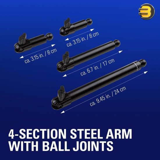 Elgato Flex Arm Kit — four steel tubes with ball joints, compatible with all Elgato Multi Mount accessories