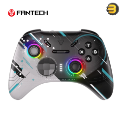 Fantech EOS Pro II S WGP15V2S Tri-Mode Gaming Controller – Hall-Effect, 12 Macros & 2-Step Trigger Locks (Geminus Black)