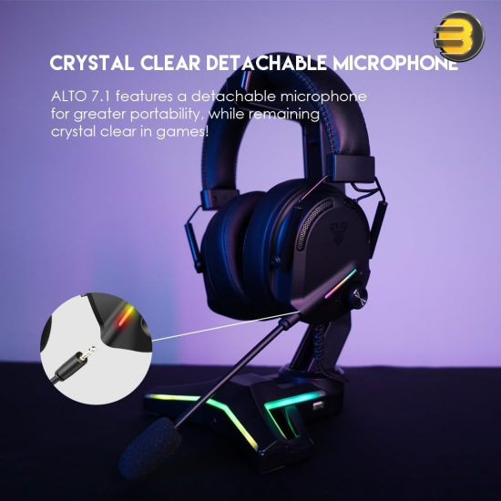 Fantech Alto 7.1 HG26 RGB Gaming Headset – 50mm Drivers, USB Virtual 7.1, Detachable Mic, Memory Foam Earcups, On-Earcup Volume Control