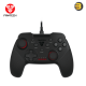 Fantech Shooter II GP13 black USB wired gaming controller with 19 action buttons, dual-motor vibration, 1.8m braided cable and ergonomic contoured grips