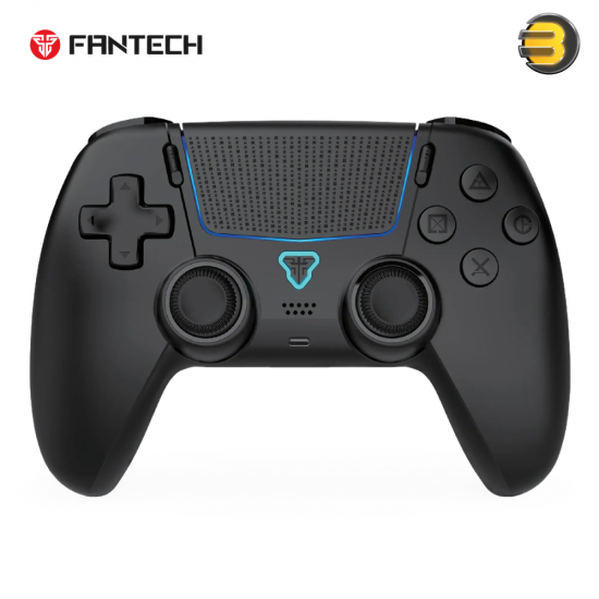 Fantech WGP16 NOVA II Stealth Black dual-mode gaming controller with Bluetooth 5.3, USB Type-C, 12 macro buttons, 3-level turbo and cloud gaming optimization