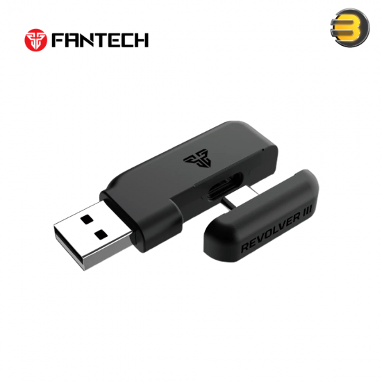 Fantech WGP12S Revolver III Stealth Black gaming controller with Hall-Effect thumbsticks and triggers, 1000Hz polling rate, and 12 macro buttons