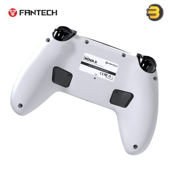 Fantech WGP16 NOVA II Arctic White dual-mode gaming controller with Bluetooth 5.3, USB Type-C, 12 macro buttons, 3-level turbo and cloud gaming optimization