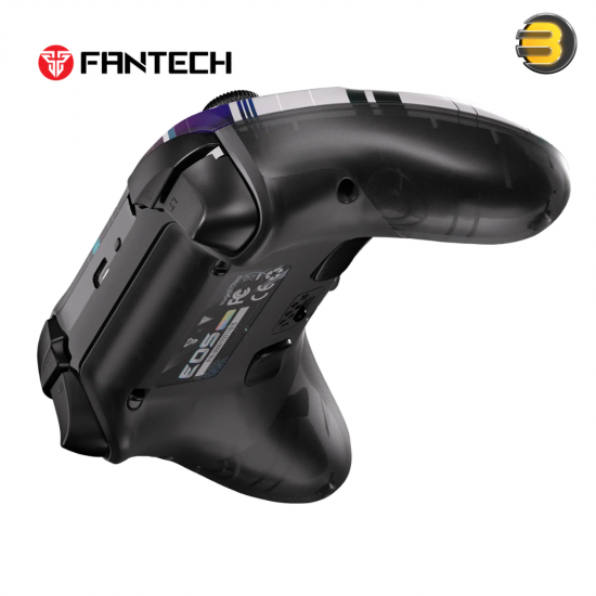 Fantech EOS Pro II S WGP15V2S Geminus Black tri-mode gaming controller with Hall-Effect sticks, 2-step trigger locks, 12 macro paddles and 18-hour battery life