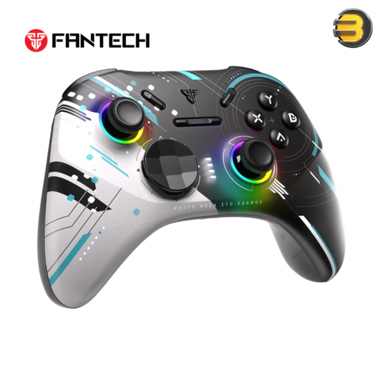 Fantech EOS Pro II S WGP15V2S Geminus Black tri-mode gaming controller with Hall-Effect sticks, 2-step trigger locks, 12 macro paddles and 18-hour battery life