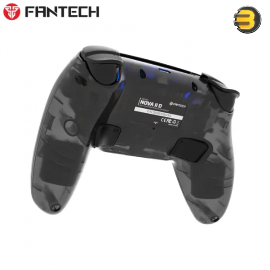 Fantech NOVA II D WGP16D Stealth Black dual-mode gaming controller with Hall-Effect sticks, responsive touchpad, 6-axis gyro, native PS5 support and 12 macro paddles