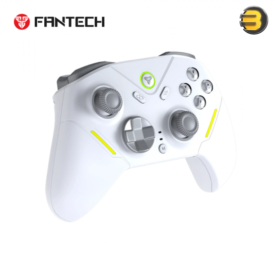 Fantech WGP18 ZENITH PRO Stealth Black tri-mode gaming controller with Hall-Effect sticks, mechanical switches, 14 macro keys, RGB lighting and 6-axis gyroscope