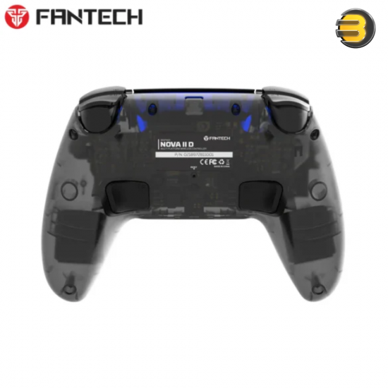 Fantech NOVA II D WGP16D Stealth Black dual-mode gaming controller with Hall-Effect sticks, responsive touchpad, 6-axis gyro, native PS5 support and 12 macro paddles