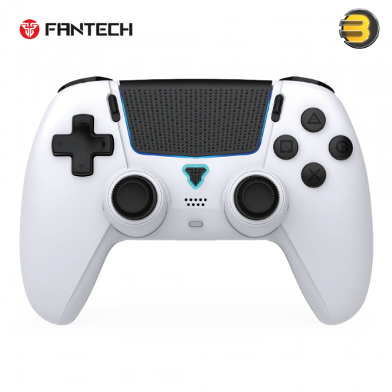 Fantech WGP16 NOVA II Arctic White dual-mode gaming controller with Bluetooth 5.3, USB Type-C, 12 macro buttons, 3-level turbo and cloud gaming optimization