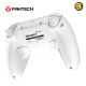 Fantech WGP12S Revolver III Arctic White gaming controller with Hall-Effect thumbsticks and triggers, 1000Hz polling rate, and 12 macro buttons