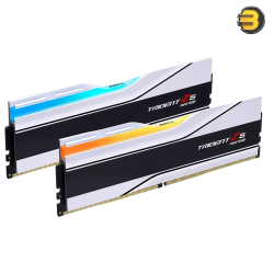 G.Skill Trident Z5 Neo RGB White 32GB (2x16GB) DDR5 6000MHz CL36 AMD EXPO Desktop Memory Kit — 1.35V, Unbuffered, RGB Lighting
