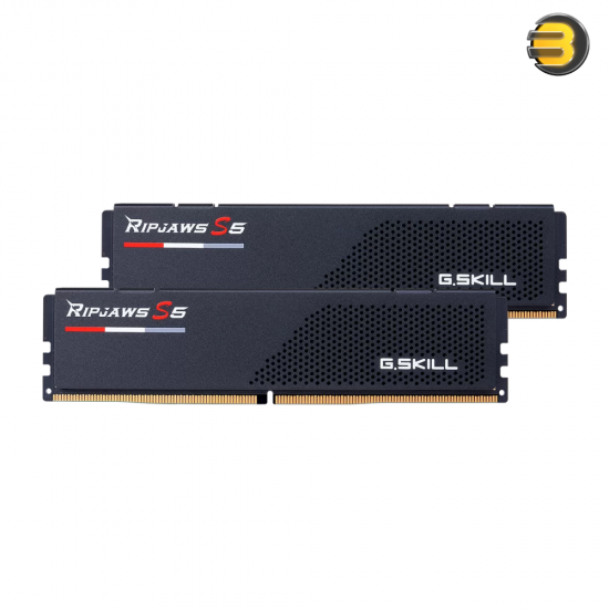 G.Skill Ripjaws S5 DDR5 5600MHz (PC5-44800) 16GB (1x16GB) CL40-40-40-84 – Intel XMP 3.0 Certified, Low-Profile 33mm Heatspreader, Red Dot Design Award Winner G.Skill Ripjaws S5 DDR5 5600MHz (PC5-44800) 16GB (1x16GB) CL40-40-40-84 – Intel XMP 3.0 Certified, Low-Profile 33mm Heatspreader, Red Dot Design Award Winner