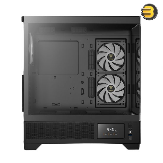 GAMDIAS ATLAS M1 Mid-Tower ATX Gaming Case with Tempered Glass Front & Side Panels — 3 Pre-Installed 120mm ARGB PWM Fans, Real-Time System Monitor Display, Support for 360mm Radiators, USB 3.2 Gen 2 Type-C, 7+2 Expansion Slots GAMDIAS ATLAS M1 Mid-Tower ATX Gaming Case with Tempered Glass Front & Side Panels — 3 Pre-Installed 120mm ARGB PWM Fans, Real-Time System Monitor Display, Support for 360mm Radiators, USB 3.2 Gen 2 Type-C, 7+2 Expansion Slots