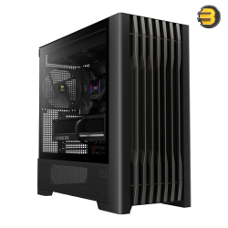 Gamdias ATHENA P3 White Mid-Tower ATX Case – Preinstalled 4 x 140mm Fans - Tempered Glass Side Panel, Mesh Front, 360mm Radiator Support, USB 3.0
