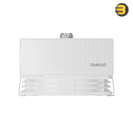 GAMDIAS BOREAS E2-410 PRIME PERFORMANCE WHITE — Matte Black, 4 Copper Heat Pipes, High Cooling Performance, 120mm Hydraulic Bearing PWM, Support LGA 1700 / AM5