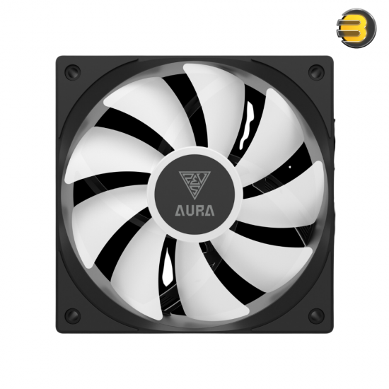 GAMDIAS AURA GL360 V2 PERFORMANCE ARGB LIQUID COOLER — Hidden Cable Routing, 30 Built-in Lighting Effects, Motherboard Sync ARGB, Hydraulic PWM Fans, Fully Rotatable Pump Housing, Support LGA 1700 / AM5