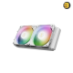GAMDIAS AURA GL240 DIGITAL White 240mm ARGB Liquid CPU Cooler with Dual 120mm PWM Fans — Copper Base, Aluminum Radiator, Leak-Free Teflon Tubing, Digital ARGB Lighting, Hidden Cable Routing, Compatible with Intel and AMD CPUs
