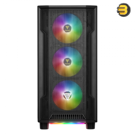 GAMDIAS ATHENA M6 LITE 4x ARGB Fans — Triple-sided Underglow, Mesh Front Panel, Magnetic Dust Filter, Sync with Motherboard