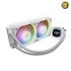 GAMDIAS AURA GL240 DIGITAL White 240mm ARGB Liquid CPU Cooler with Dual 120mm PWM Fans — Copper Base, Aluminum Radiator, Leak-Free Teflon Tubing, Digital ARGB Lighting, Hidden Cable Routing, Compatible with Intel and AMD CPUs