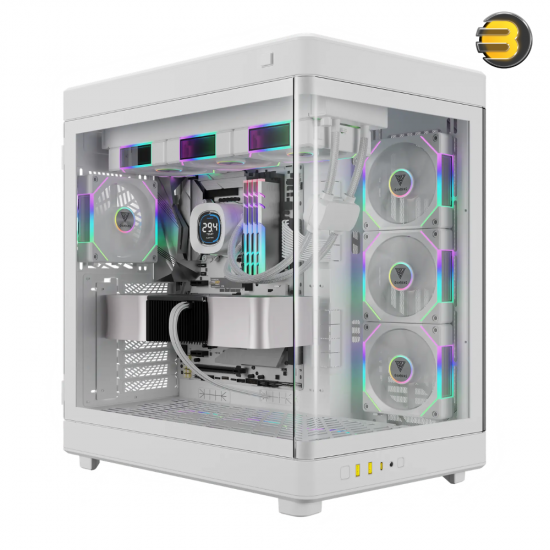 Gamdias NESO P1 PRO WW White Mid-Tower ATX Case – Tempered Glass Side Panel, Mesh Front, 360mm Radiator Support, USB 3.0 Gamdias NESO P1 PRO WW White Mid-Tower ATX Case – Tempered Glass Side Panel, Mesh Front, 360mm Radiator Support, USB 3.0