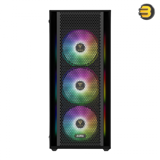 GAMDIAS AURA GC2 Elite Version 2 (4x Fixed RGB FANS) + HELIOS E1-600W PSU