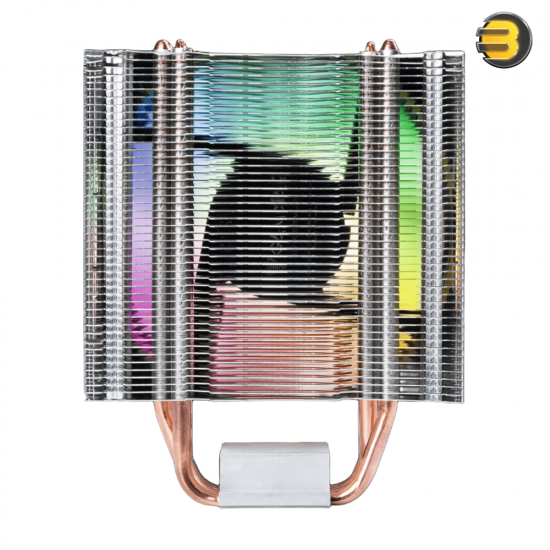 GAMDIAS BOREAS E1-410 120mm ARGB CPU Air Cooler with 4 Copper Heatpipes — High Airflow PWM Fan (800-2000 RPM), Hydraulic Bearing, Direct Touch Technology, Aluminum Fins, Universal Mounting for Intel LGA1700/1200/115x & AMD AM4/AM5, 155mm Height GAMDIAS BOREAS E1-410 120mm ARGB CPU Air Cooler with 4 Copper Heatpipes — High Airflow PWM Fan (800-2000 RPM), Hydraulic Bearing, Direct Touch Technology, Aluminum Fins, Universal Mounting for Intel LGA1700/1200/115x & AMD AM4/AM5, 155mm Height