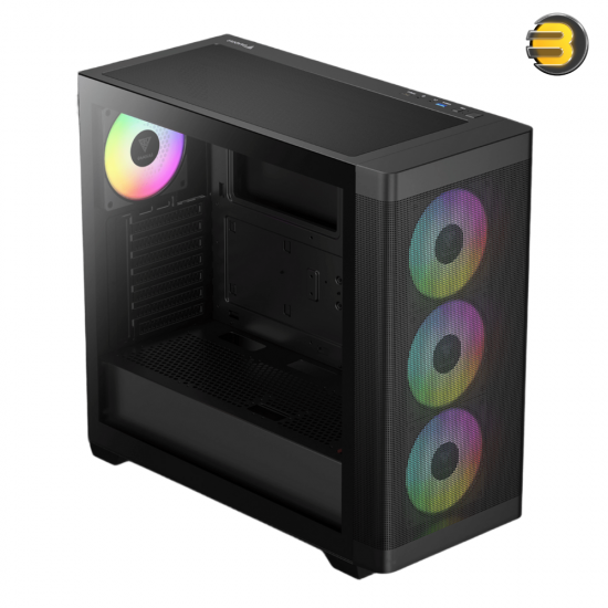 GAMDIAS ATHENA M3 E-ATX Mid-Tower Gaming Case with 4x 120mm ARGB PWM Fans — Mesh Front Panel for Superior Airflow, Tempered Glass Side Panel, USB 3.2 Gen 2 Type-C, Fan Hub, Supports Dual 360mm Radiators, Compatible with ATX, Micro-ATX, Mini-ITX GAMDIAS ATHENA M3 E-ATX Mid-Tower Gaming Case with 4x 120mm ARGB PWM Fans — Mesh Front Panel for Superior Airflow, Tempered Glass Side Panel, USB 3.2 Gen 2 Type-C, Fan Hub, Supports Dual 360mm Radiators, Compatible with ATX, Micro-ATX, Mini-ITX