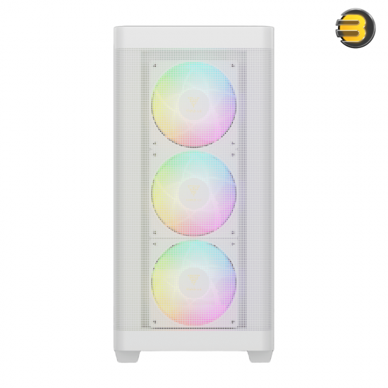 GAMDIAS ATHENA M3 White E-ATX Mid-Tower Gaming Case with 4x 120mm ARGB PWM Fans — Mesh Front Panel for Superior Airflow, Tempered Glass Side Panel, USB 3.2 Gen 2 Type-C, Fan Hub, Supports Dual 360mm Radiators, Compatible with ATX, Micro-ATX, Mini-ITX GAMDIAS ATHENA M3 White E-ATX Mid-Tower Gaming Case with 4x 120mm ARGB PWM Fans — Mesh Front Panel for Superior Airflow, Tempered Glass Side Panel, USB 3.2 Gen 2 Type-C, Fan Hub, Supports Dual 360mm Radiators, Compatible with ATX, Micro-ATX, Mini-ITX