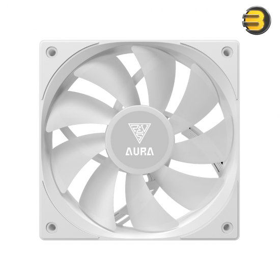 Gamdias Aura GL240 WHITE — Liquid CPU Cooler, RGB Stream Lighting, Dual Hydraulic Bearing PWM Fans, Nylon-Braided Tube Sleeve, Pump Upto 2700 RPM