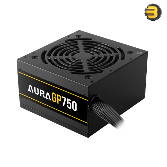 GAMDIAS AURA GP750 750W Power Supply — 120mm Hydraulic Bearing Fan, 1x 24-pin Main Connecter, Compatible with ATX12V v2.4