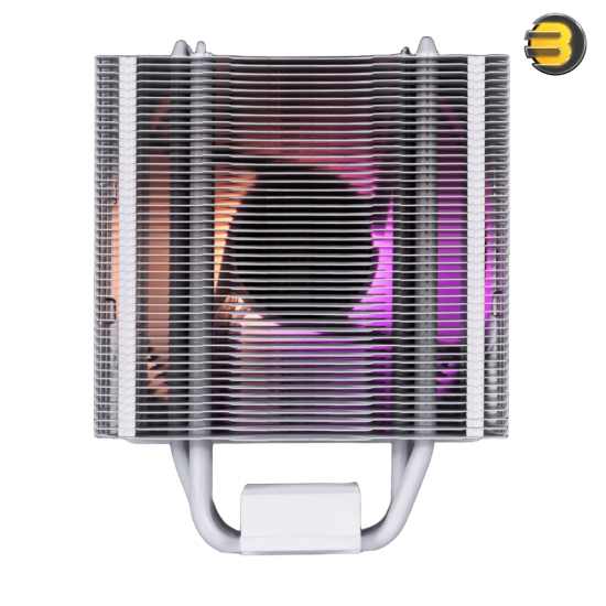 GAMDIAS BOREAS E1-410 120mm ARGB CPU Air Cooler with 4 Copper Heatpipes White — High Airflow PWM Fan (800-2000 RPM), Hydraulic Bearing, Direct Touch Technology, Aluminum Fins, Universal Mounting for Intel LGA1700/1200/115x & AMD AM4/AM5, 155mm Height GAMDIAS BOREAS E1-410 120mm ARGB CPU Air Cooler with 4 Copper Heatpipes White — High Airflow PWM Fan (800-2000 RPM), Hydraulic Bearing, Direct Touch Technology, Aluminum Fins, Universal Mounting for Intel LGA1700/1200/115x & AMD AM4/AM5, 155mm Height