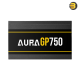 GAMDIAS AURA GP750 750W Power Supply — 120mm Hydraulic Bearing Fan, 1x 24-pin Main Connecter, Compatible with ATX12V v2.4