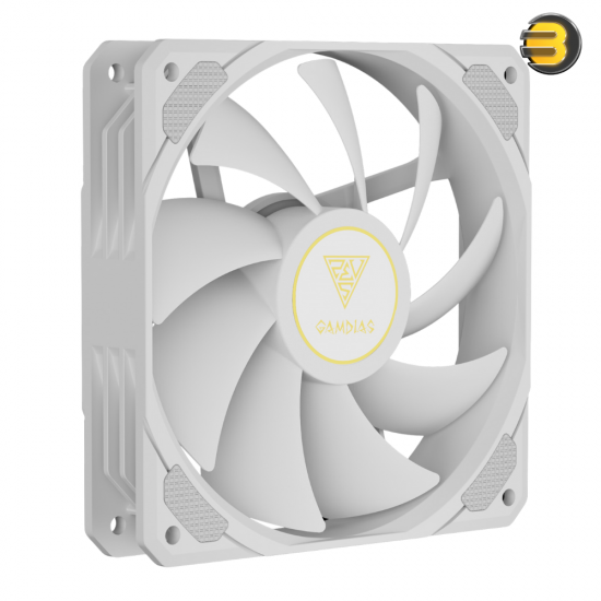 GAMDIAS BOREAS M2-51D ADVANCED COOLING WHITE — Digital Monitor, 5 Copper Heat Pipes, 120mm Hydraulic Bearing PWM, 159 mm Height, Support LGA 1700 / AM5