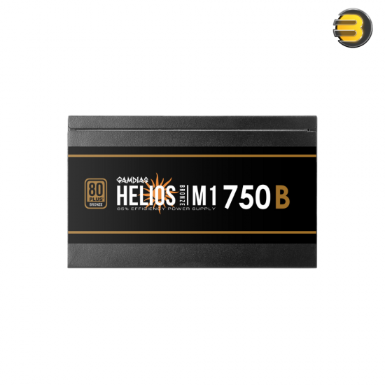 GAMDIAS Helios M1-750B 750W  80 Plus Bronze Power Supply — 85% Efficiency, High Quality Capacitors, Flat Cables, Automatic Fan Speed, OVP/UVP/OPP/SCP/OCP