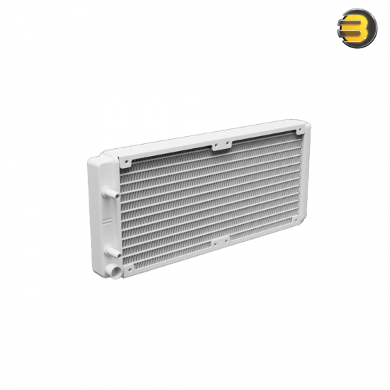GAMDIAS AURA GL240 DIGITAL White 240mm ARGB Liquid CPU Cooler with Dual 120mm PWM Fans — Copper Base, Aluminum Radiator, Leak-Free Teflon Tubing, Digital ARGB Lighting, Hidden Cable Routing, Compatible with Intel and AMD CPUs