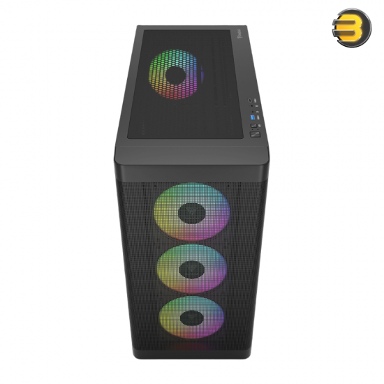 GAMDIAS ATHENA M3 E-ATX Mid-Tower Gaming Case with 4x 120mm ARGB PWM Fans — Mesh Front Panel for Superior Airflow, Tempered Glass Side Panel, USB 3.2 Gen 2 Type-C, Fan Hub, Supports Dual 360mm Radiators, Compatible with ATX, Micro-ATX, Mini-ITX GAMDIAS ATHENA M3 E-ATX Mid-Tower Gaming Case with 4x 120mm ARGB PWM Fans — Mesh Front Panel for Superior Airflow, Tempered Glass Side Panel, USB 3.2 Gen 2 Type-C, Fan Hub, Supports Dual 360mm Radiators, Compatible with ATX, Micro-ATX, Mini-ITX