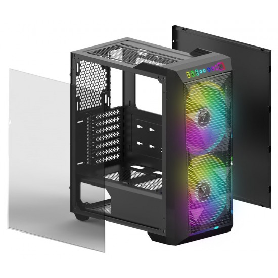 Gamdias APOLLO M1 Tempered Glass Gaming Case / 200mm Dual Rings ARGB Fans / ARGB Streaming Lighting / Power Cover Design / Magnetic Dust Filter / Easily Switch RGB Streaming Lighting Style / Selectable High/Mid/Low Fan Speed / APOLLO M1 Gamdias APOLLO M1 Tempered Glass Gaming Case / 200mm Dual Rings ARGB Fans / ARGB Streaming Lighting / Power Cover Design / Magnetic Dust Filter / Easily Switch RGB Streaming Lighting Style / Selectable High/Mid/Low Fan Speed / APOLLO M1