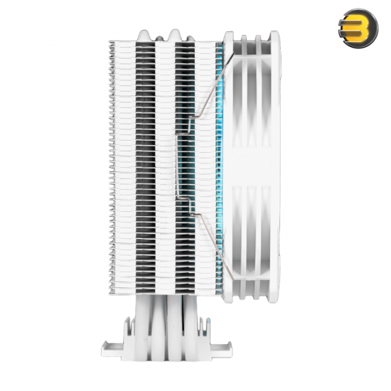 GAMDIAS BOREAS E1-410 120mm ARGB CPU Air Cooler with 4 Copper Heatpipes White — High Airflow PWM Fan (800-2000 RPM), Hydraulic Bearing, Direct Touch Technology, Aluminum Fins, Universal Mounting for Intel LGA1700/1200/115x & AMD AM4/AM5, 155mm Height GAMDIAS BOREAS E1-410 120mm ARGB CPU Air Cooler with 4 Copper Heatpipes White — High Airflow PWM Fan (800-2000 RPM), Hydraulic Bearing, Direct Touch Technology, Aluminum Fins, Universal Mounting for Intel LGA1700/1200/115x & AMD AM4/AM5, 155mm Height
