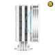GAMDIAS BOREAS E1-410 120mm ARGB CPU Air Cooler with 4 Copper Heatpipes White — High Airflow PWM Fan (800-2000 RPM), Hydraulic Bearing, Direct Touch Technology, Aluminum Fins, Universal Mounting for Intel LGA1700/1200/115x & AMD AM4/AM5, 155mm Height GAMDIAS BOREAS E1-410 120mm ARGB CPU Air Cooler with 4 Copper Heatpipes White — High Airflow PWM Fan (800-2000 RPM), Hydraulic Bearing, Direct Touch Technology, Aluminum Fins, Universal Mounting for Intel LGA1700/1200/115x & AMD AM4/AM5, 155mm Height