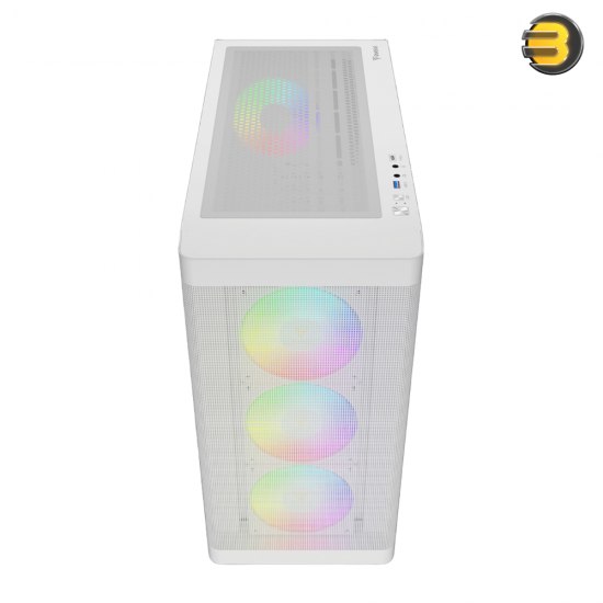 GAMDIAS ATHENA M3 White E-ATX Mid-Tower Gaming Case with 4x 120mm ARGB PWM Fans — Mesh Front Panel for Superior Airflow, Tempered Glass Side Panel, USB 3.2 Gen 2 Type-C, Fan Hub, Supports Dual 360mm Radiators, Compatible with ATX, Micro-ATX, Mini-ITX GAMDIAS ATHENA M3 White E-ATX Mid-Tower Gaming Case with 4x 120mm ARGB PWM Fans — Mesh Front Panel for Superior Airflow, Tempered Glass Side Panel, USB 3.2 Gen 2 Type-C, Fan Hub, Supports Dual 360mm Radiators, Compatible with ATX, Micro-ATX, Mini-ITX