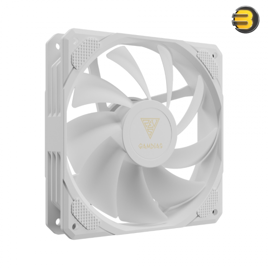 GAMDIAS BOREAS E2-410 PRIME PERFORMANCE WHITE — Matte Black, 4 Copper Heat Pipes, High Cooling Performance, 120mm Hydraulic Bearing PWM, Support LGA 1700 / AM5