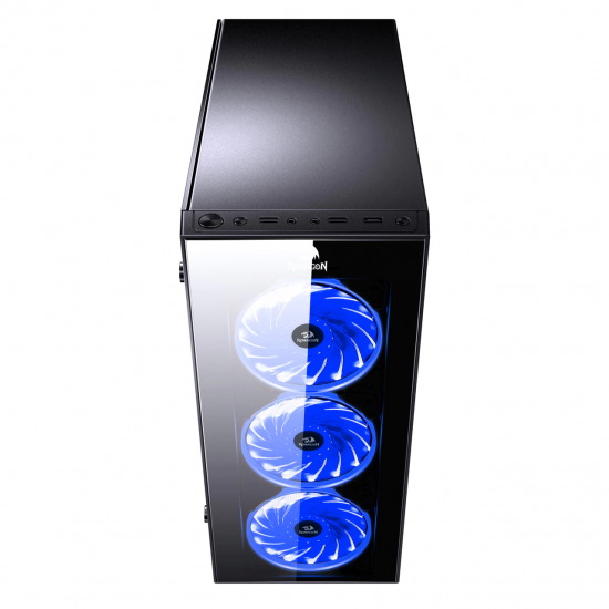 Redragon RD-GC-601 Sideswipe Tempered Glass Black Steel ATX Mid Tower Desktop Chassis