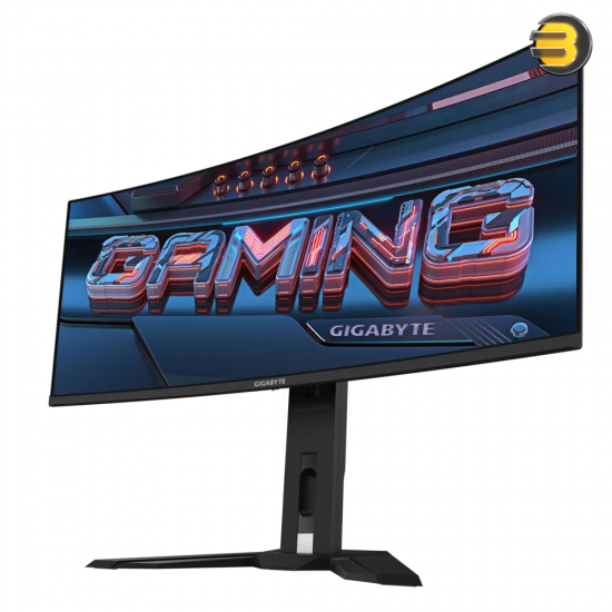 Gigabyte MO34WQC2 34 Inch OLED WQHD Curved Gaming Monitor — 3440 x 1440, 240Hz, 0.03ms, KVM, 250 cd/m², FreeSync Premium Pro, DisplayHDR True Black 400, HDMI 2.1, Displayport 1.4