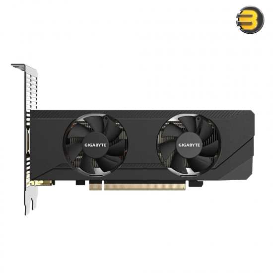 GIGABYTE RTX 3050 OC Low Profile 6G Graphics Card — 2x WINDFORCE Fans, 6GB GDDR6 96-bit GDDR6 - GV-N3050OC-6GL